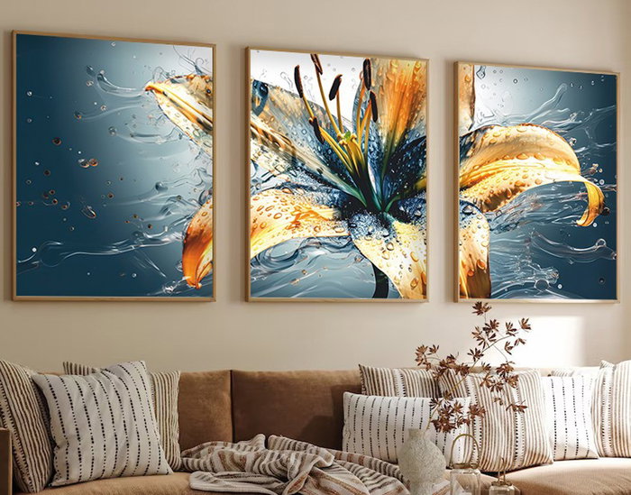 Wallity Cuadro Decorativo Enmarcado de 3 Piezas 35 x 50 cm Wallity Cuadro Decorativo Enmarcado de 3 Piezas 35 x 50 cm